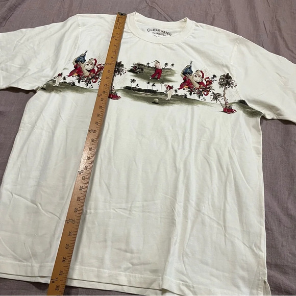 Clearwater Outfitters Premium Cotton Short Sleeve Santa Golf Holiday Tee Size XL - Picture 4 of 8